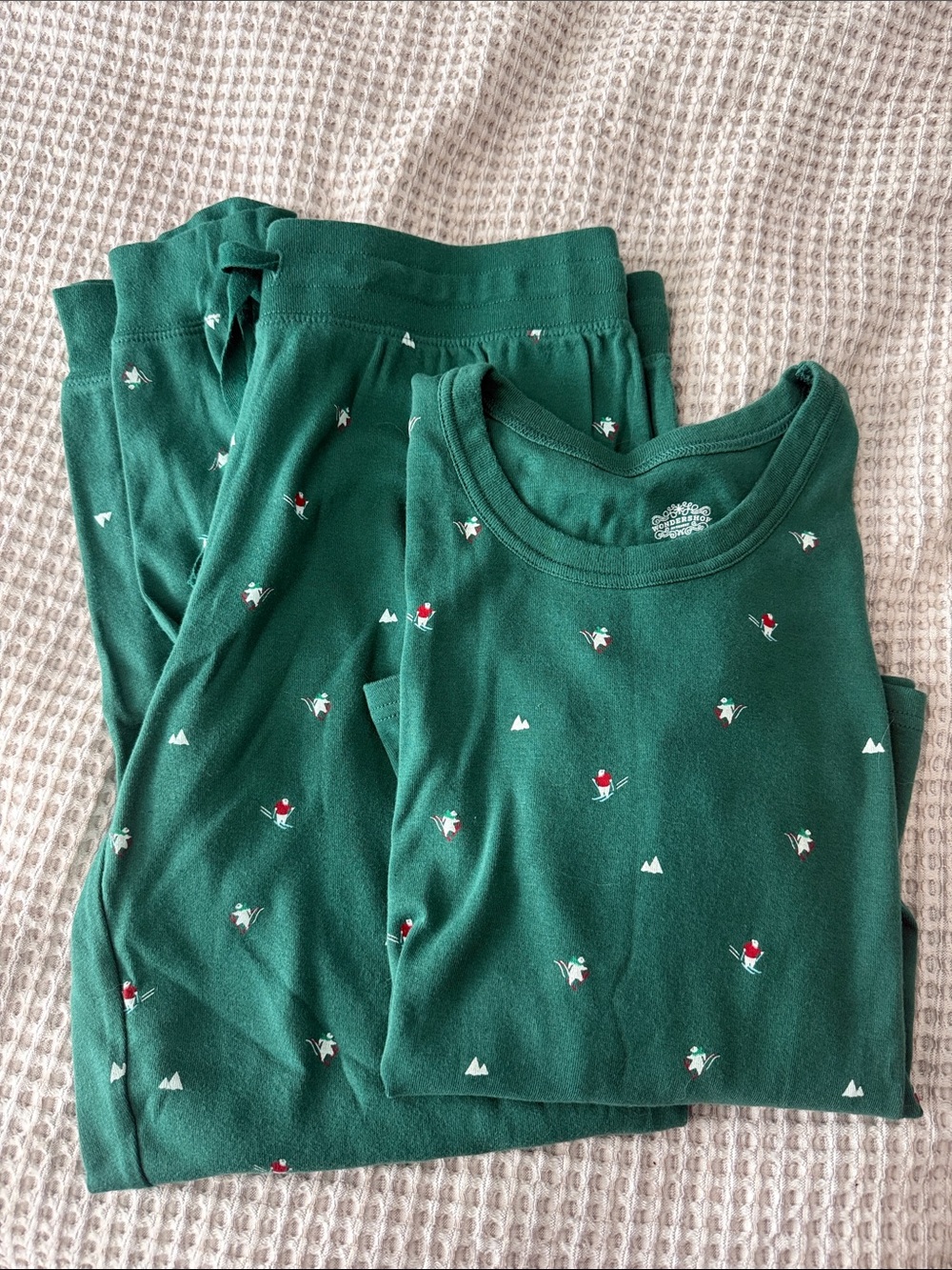 Wondershop Green Ski-Print Women's Pajama Set